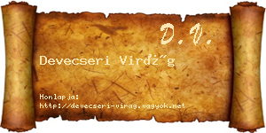 Devecseri Virág névjegykártya