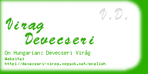 virag devecseri business card