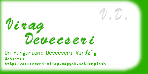 virag devecseri business card